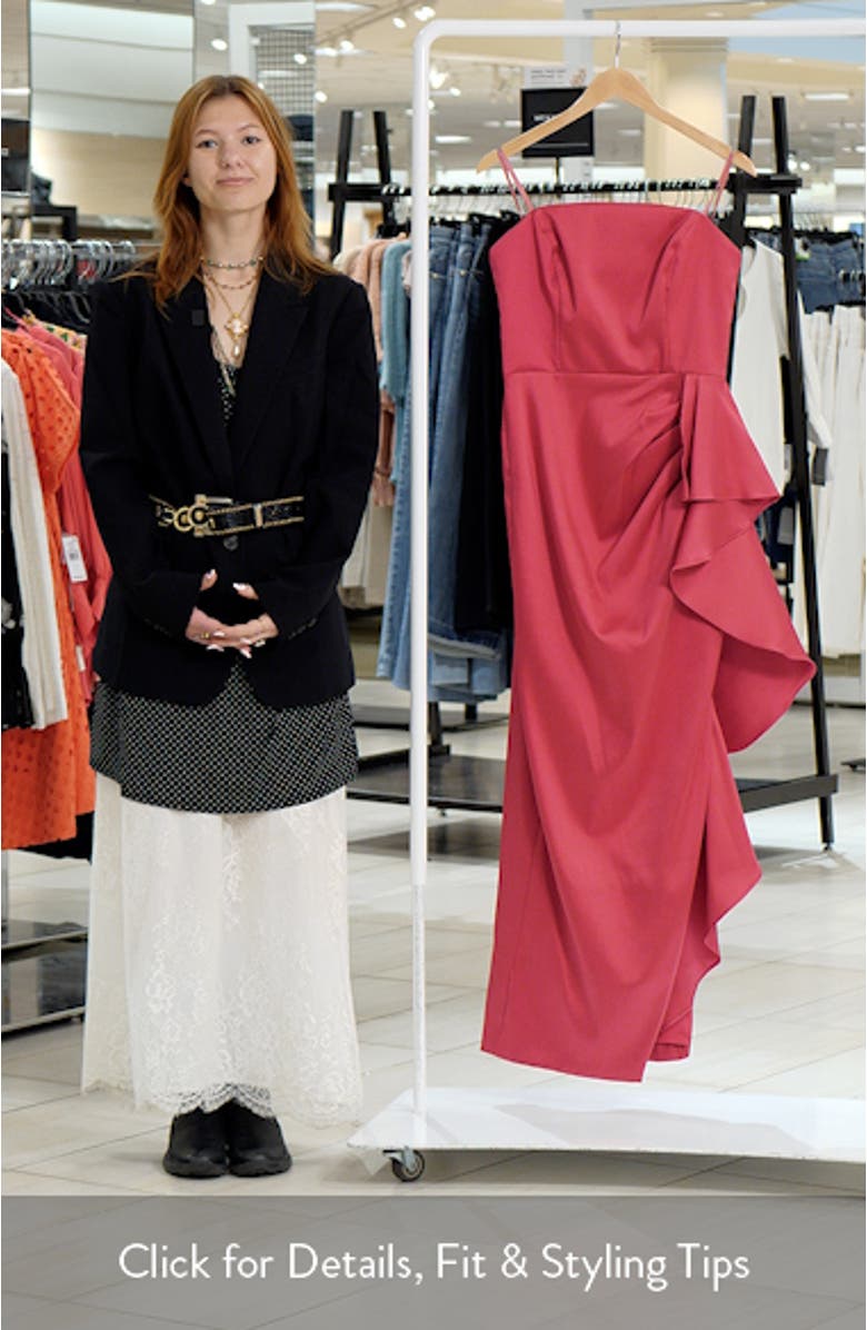 Stretch Mikado Column Gown, sales video thumbnail