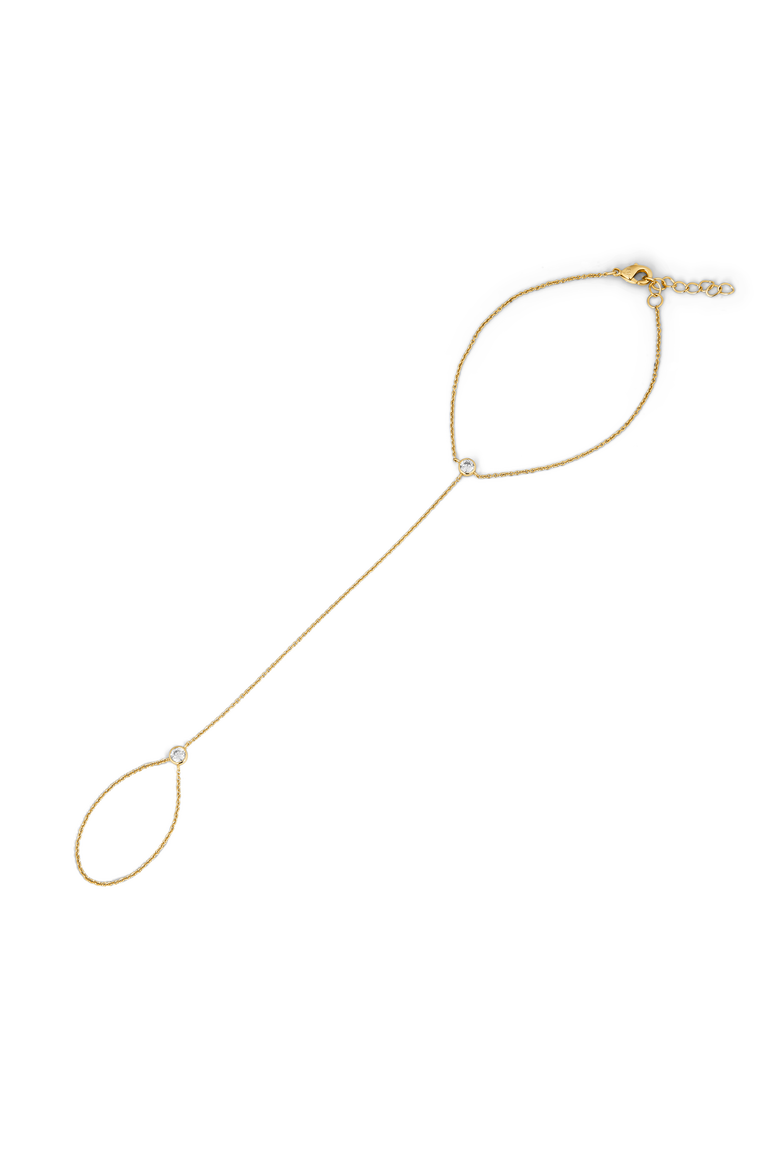 xSarah & Hollie Off The Coast Hand Chain, Main, color, Gold