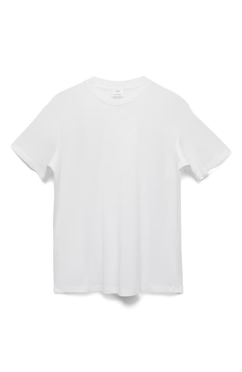 Mango Slim Fit Cotton T-shirt In White