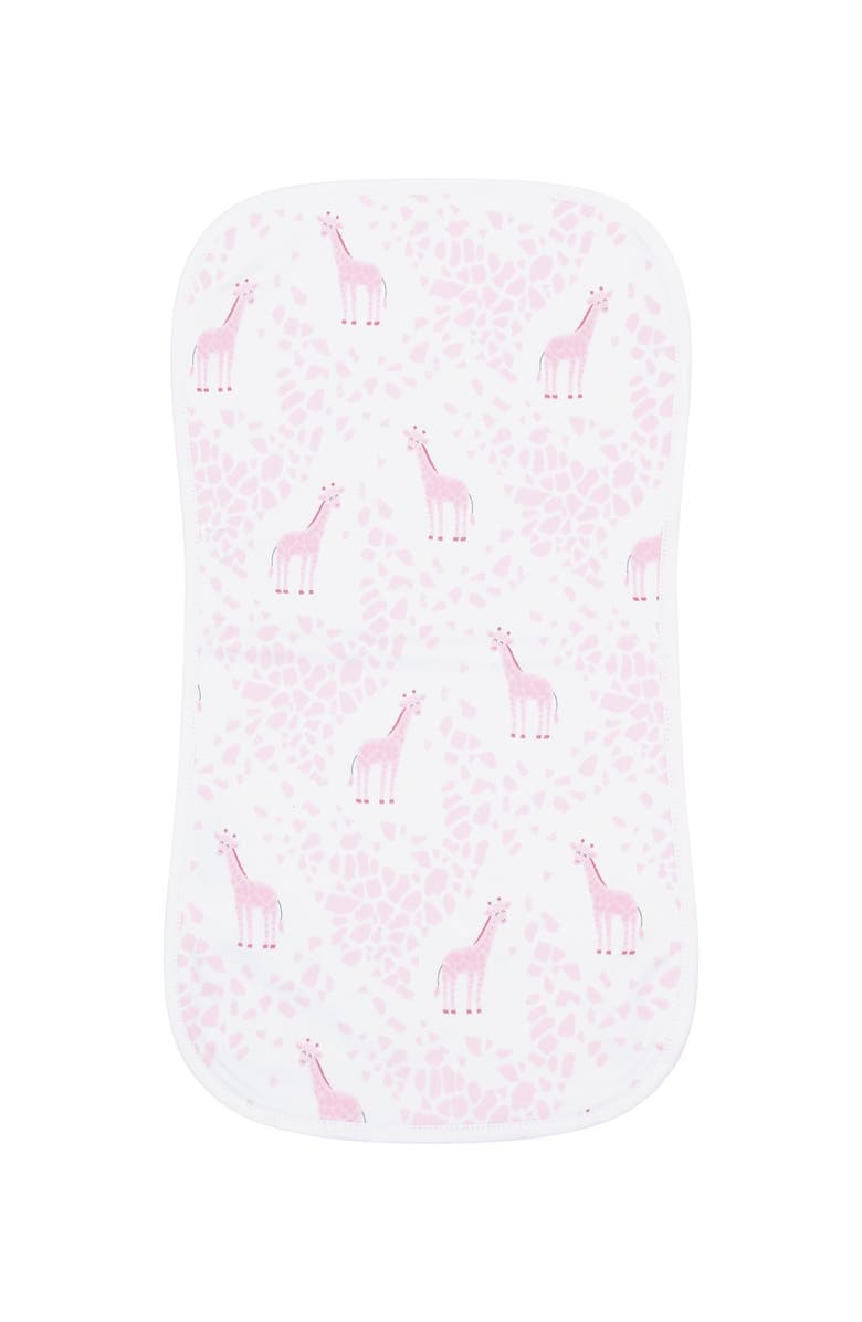 Nellapima Baby Girl Cotton Burp Cloth, Alternate, color, Pink Giraffe