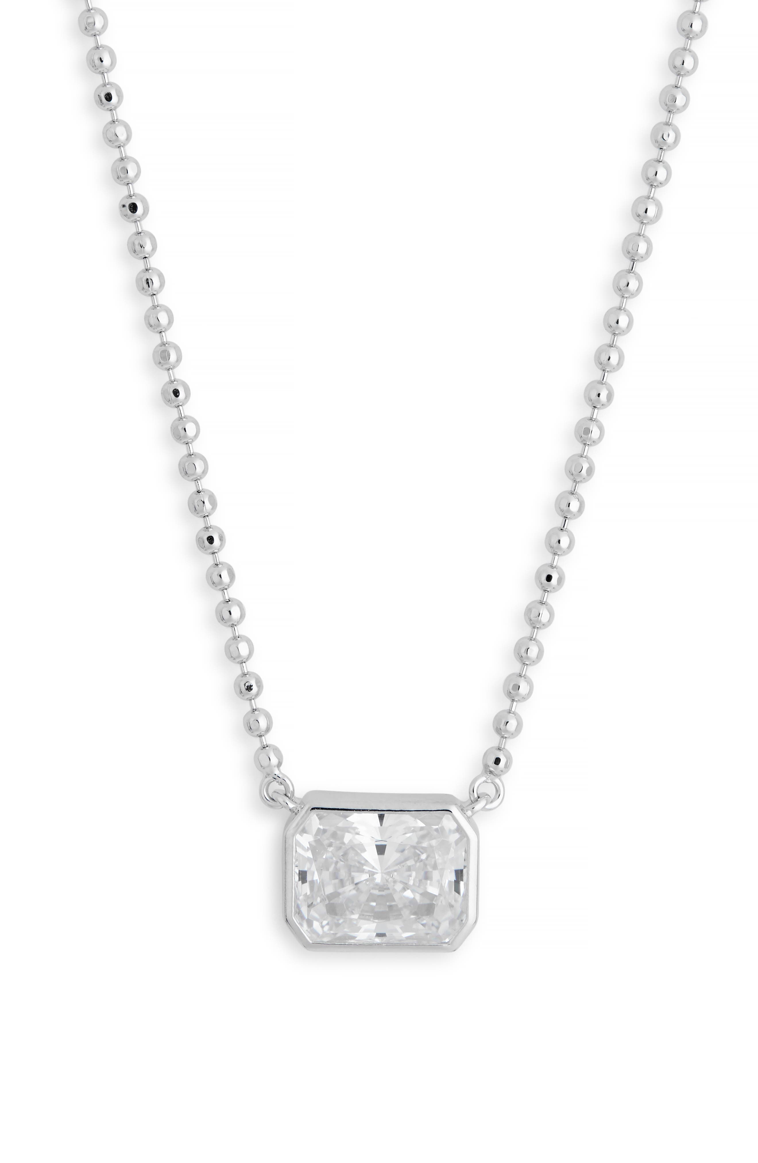 Itty Bitty Cubic Zirconia Pendant Necklace