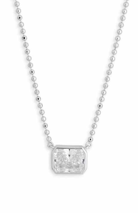 Itty Bitty Cubic Zirconia Pendant Necklace