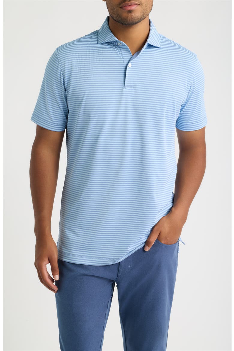 Verse Stripe Crown Crafted Performance Jersey Golf Polo, Main, color, WINDY BLUE / BLUE FROST