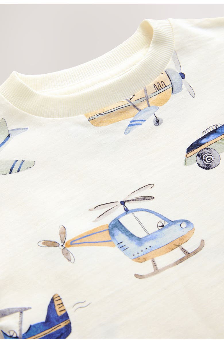 NEXT Kids' Transport Print Cotton T-Shirt, Alternate, color, White