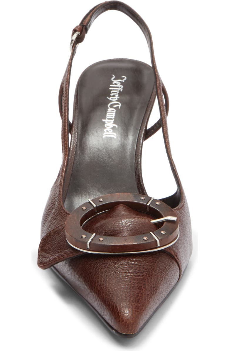 Jeffrey Campbell Hannigan Pointed Toe Slingback Pump, Alternate, color, Brown Combo