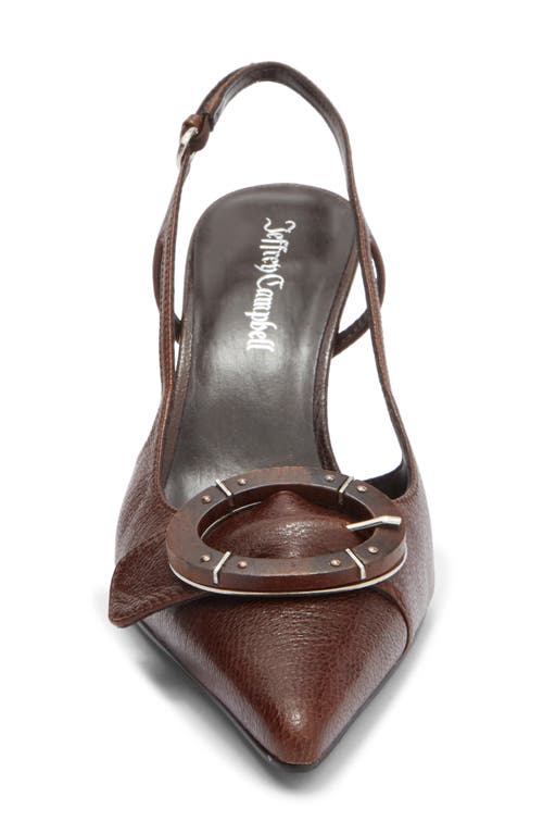 Jeffrey Campbell Hannigan Pointed Toe Slingback Pump In Brown