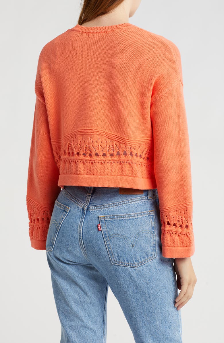 525 Meghan Open Stitch Cotton Cardigan, Alternate, color, 