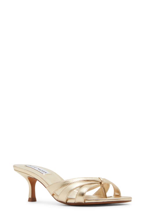 Steve Madden Cary Flip Flop In Gold Leather
