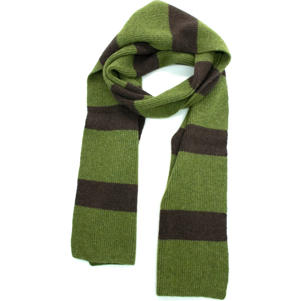 Portolano Stripe Scarf In Green