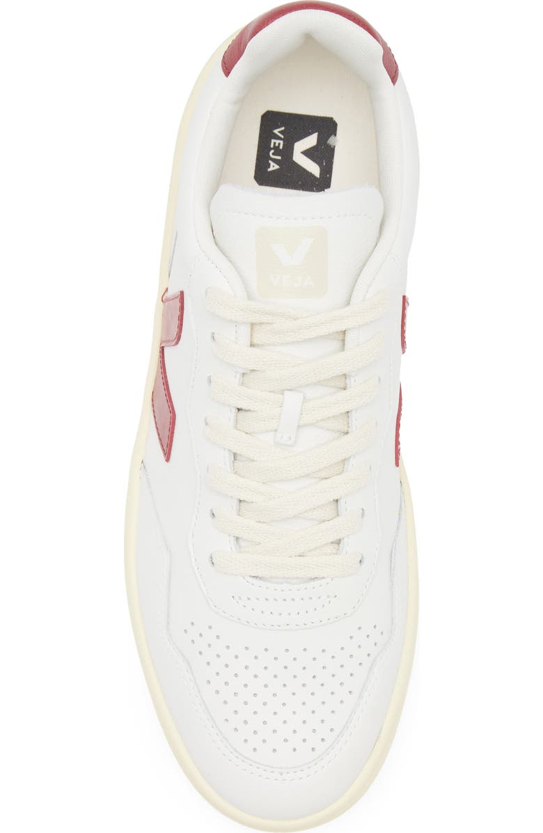 Veja V-90 Leather Sneaker, Alternate, color, Extra-White Marsala