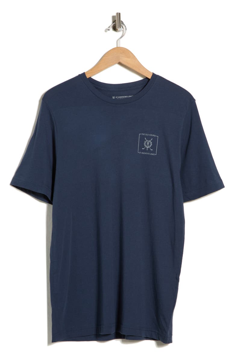 TravisMathew Fun To Be Had Graphic T-Shirt, Main, color, Dress Blues