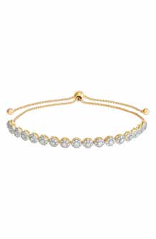 Frankie & Zoe 10K Yellow Gold Pavé Diamond Slider Bracelet