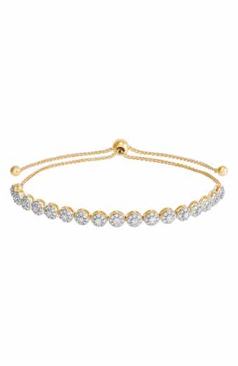 Frankie & Zoe 10K Yellow Gold Pavé Diamond Slider Bracelet