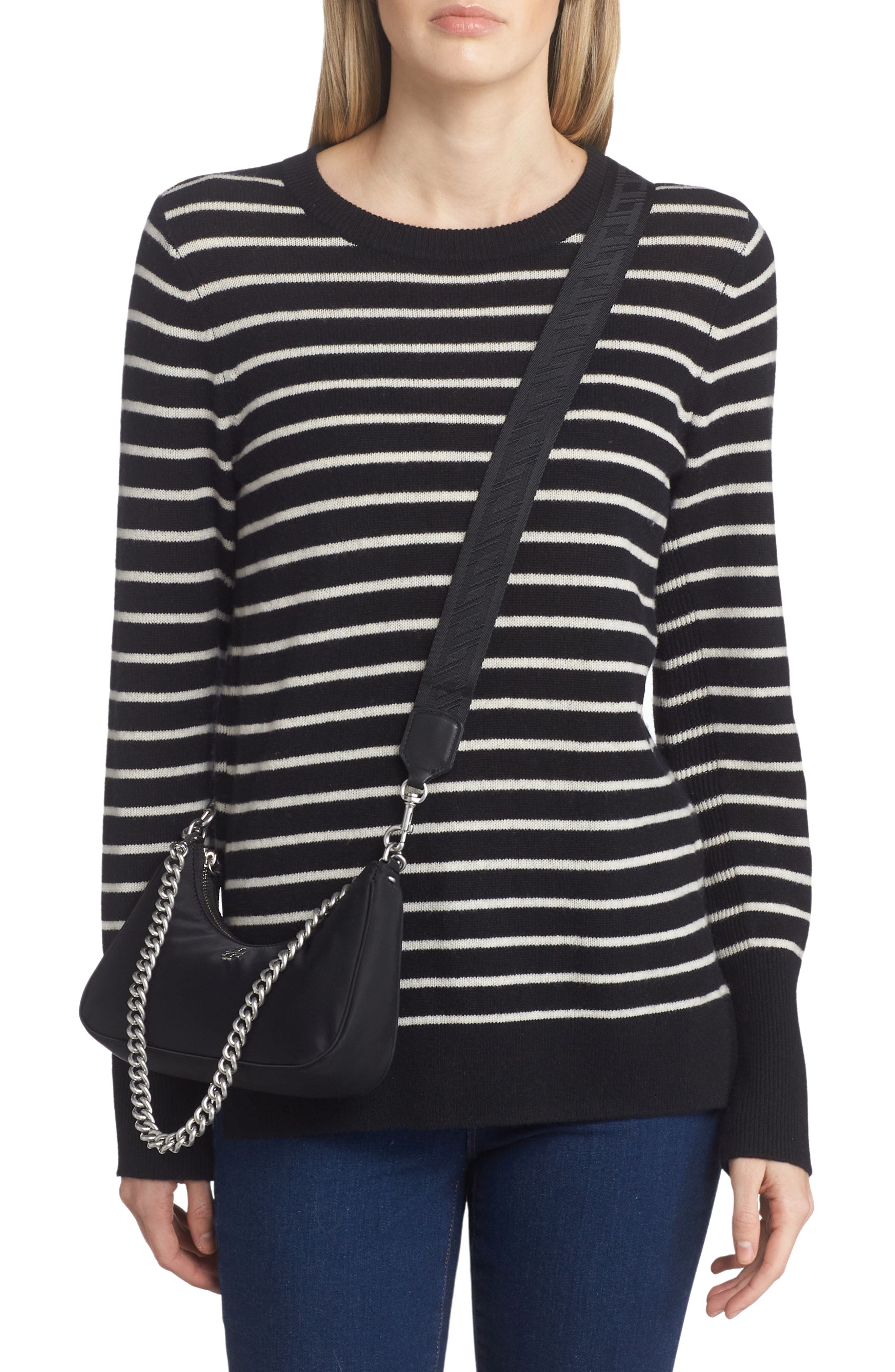 Tory Burch Mercer Small Recycled Nylon Crescent Bag, Alternate, color, 