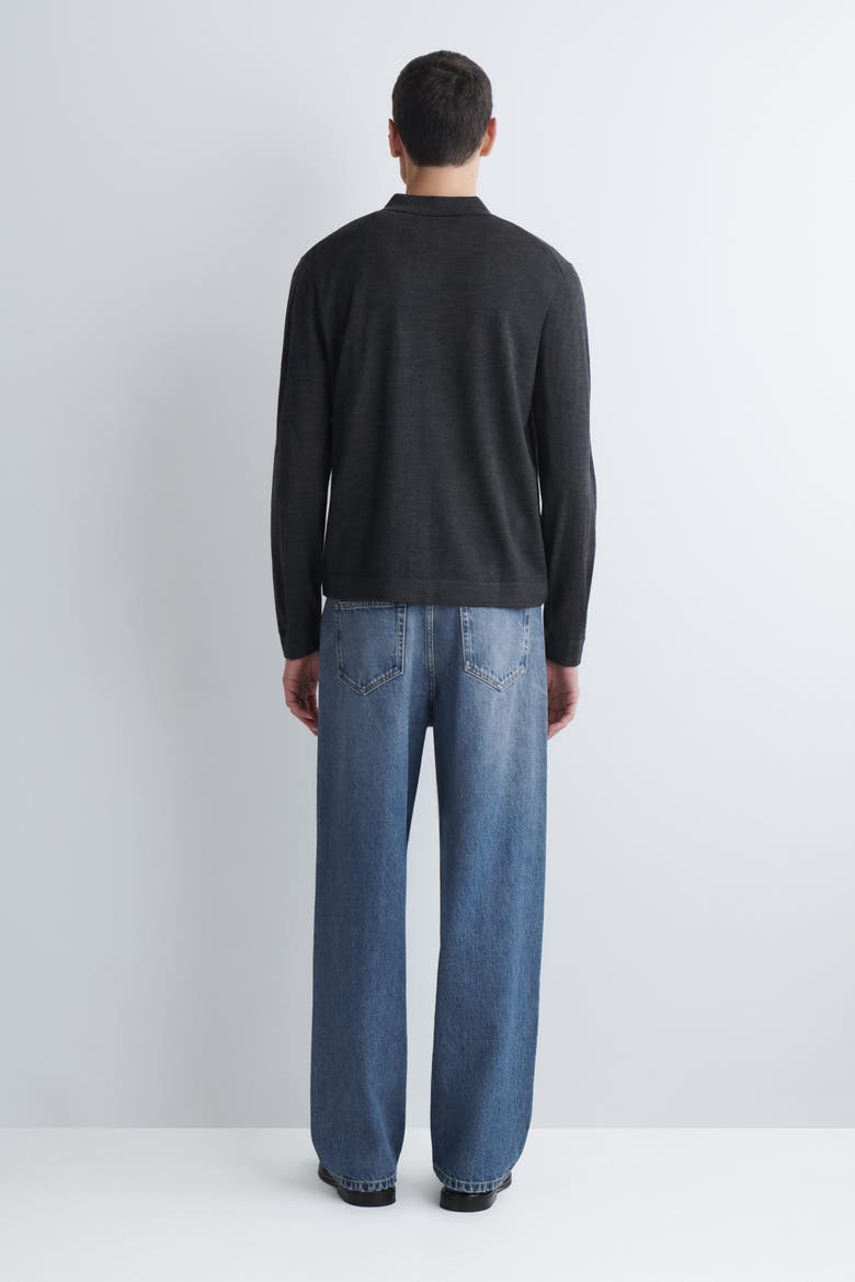 Knitted Merino Wool Shirt, Alternate, color, CHARCOAL