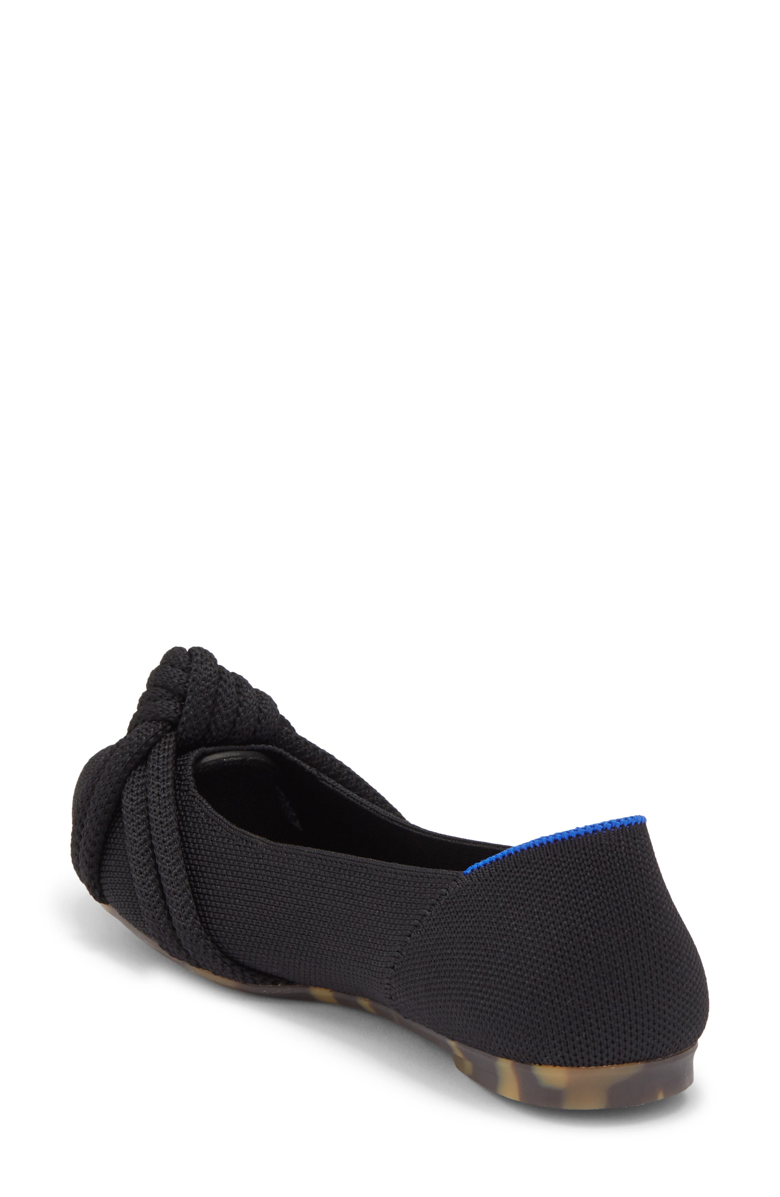 The Knot Ballet Flat, Alternate, color, BLACK