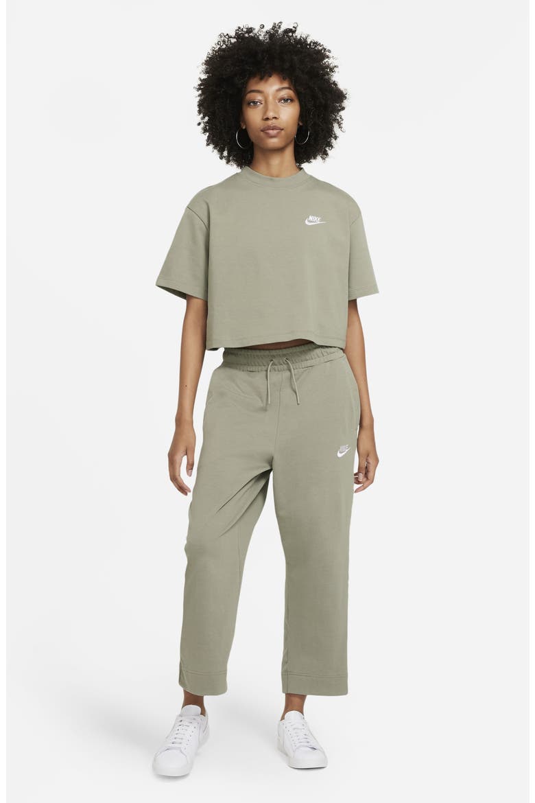 Sportswear Short Sleeve Jersey Crop Top, Alternate, color, LIGHT ARMY/WHITE