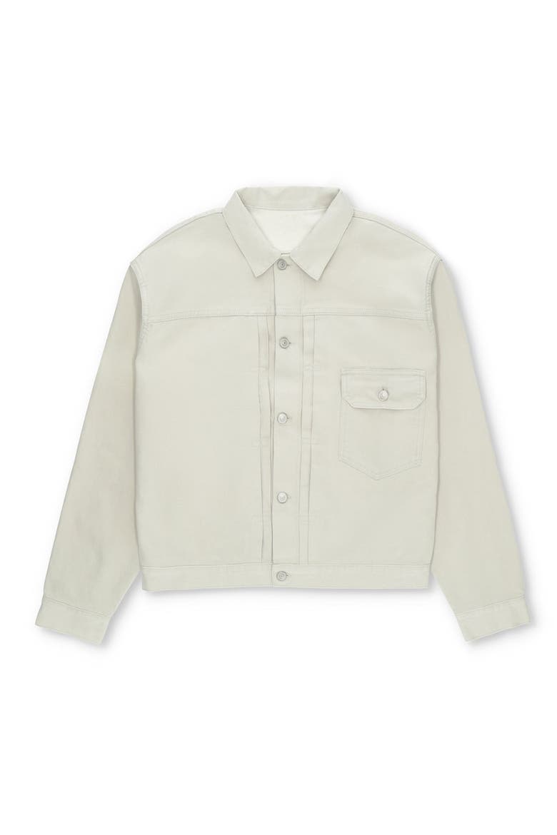 Drill Cotton Jacket, Main, color, WHITE