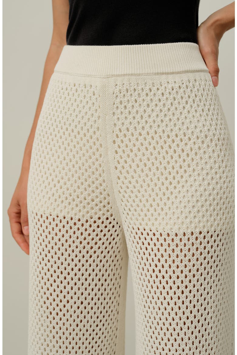 Women's Toscana Pintelle Pants, Alternate, color, Lily White