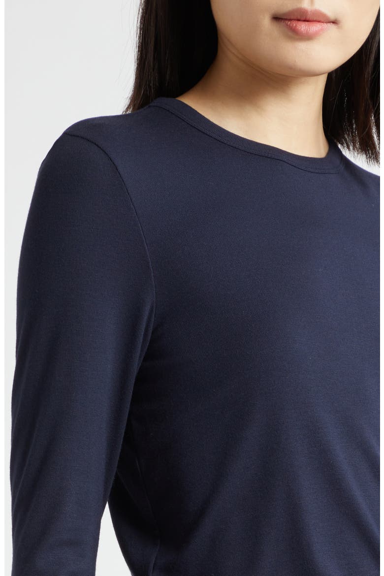 Luxe Long Sleeve Crewneck Top, Alternate, color, TWILIGHT NAVY