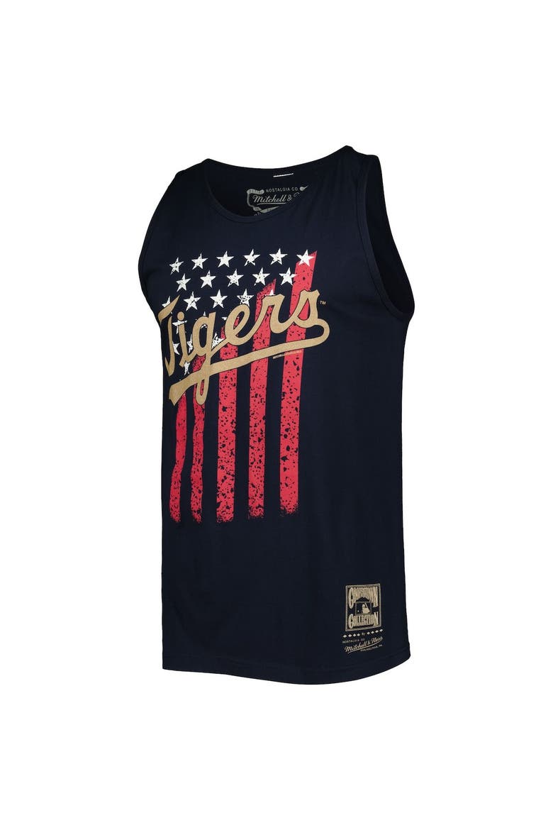 Men's Mitchell & Ness Navy Detroit Tigers Cooperstown Collection Stars and Stripes Tank Top, Alternate, color, Navy