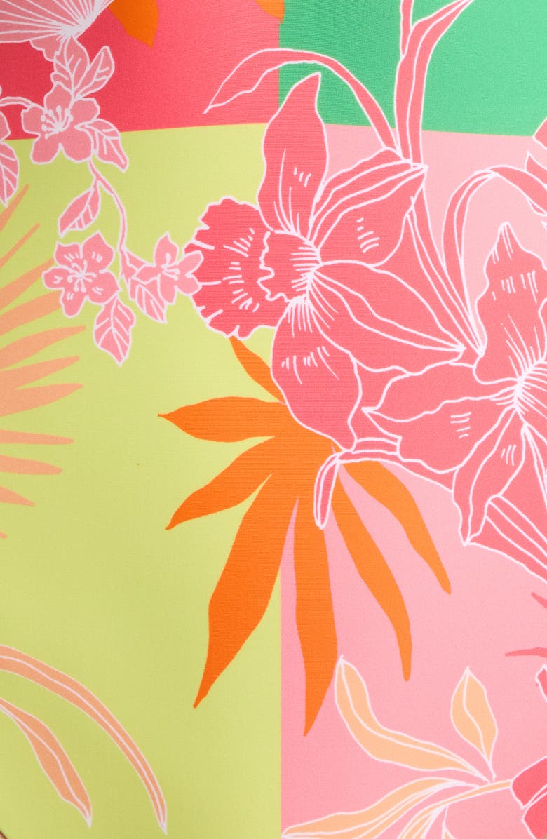 Sanctuary V-Wire One-Piece Swimsuit, Alternate, color, Green/ Pink Multi