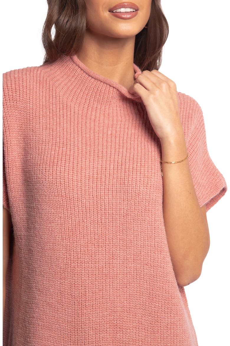 Wright Mock Neck Sweater Dress, Alternate, color, PINK