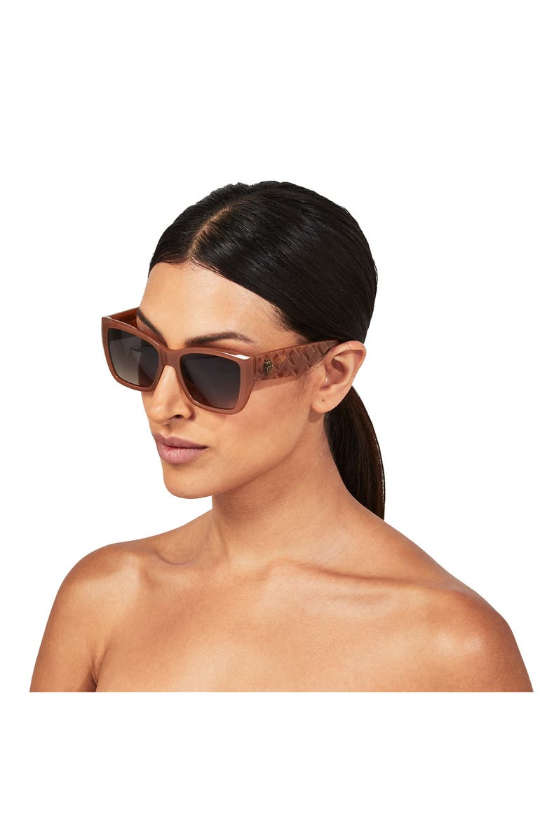 Kurt Geiger London Kensington 54mm Gradient Rectangular Sunglasses, Alternate, color, Brown/ Brown Gradient