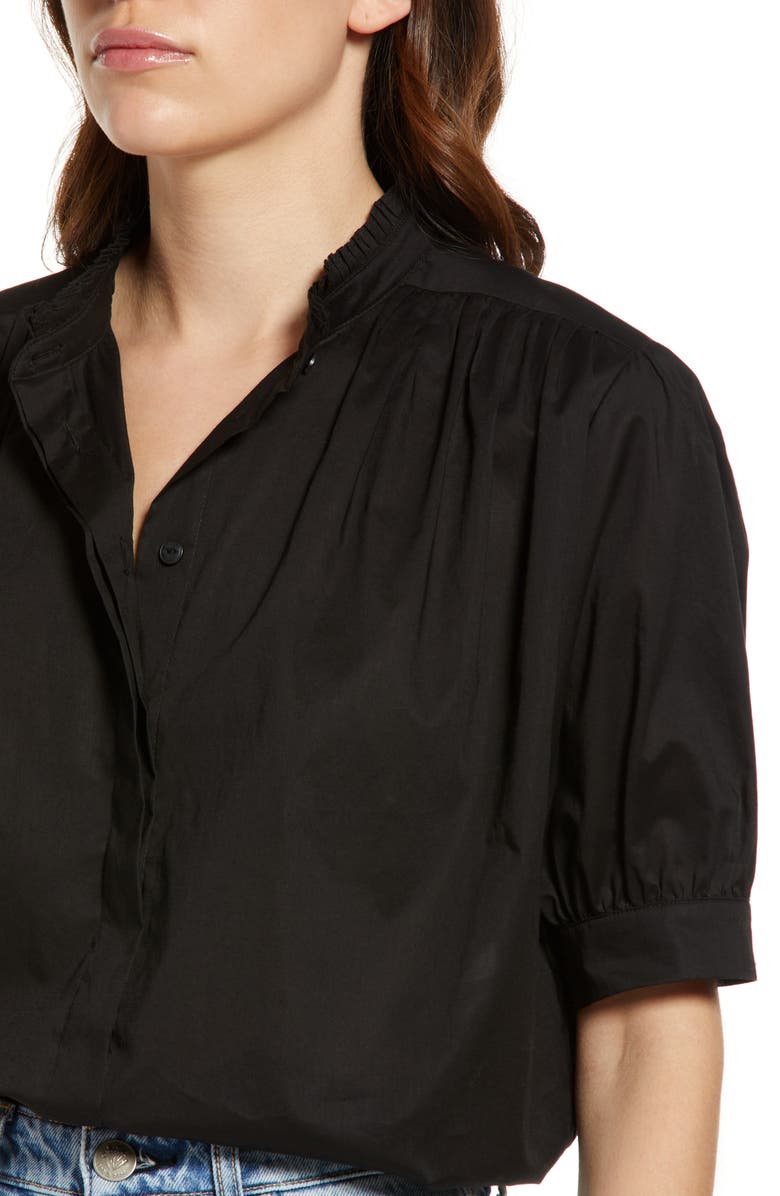 rag & bone Jordan Ruffle Collar Top, Alternate, color, 