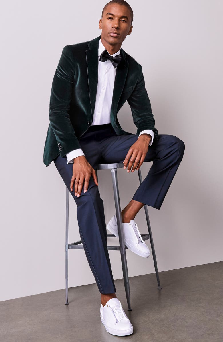 BOSS Jason Slim Fit Solid Cotton Blend Dress Shirt, Alternate, color,