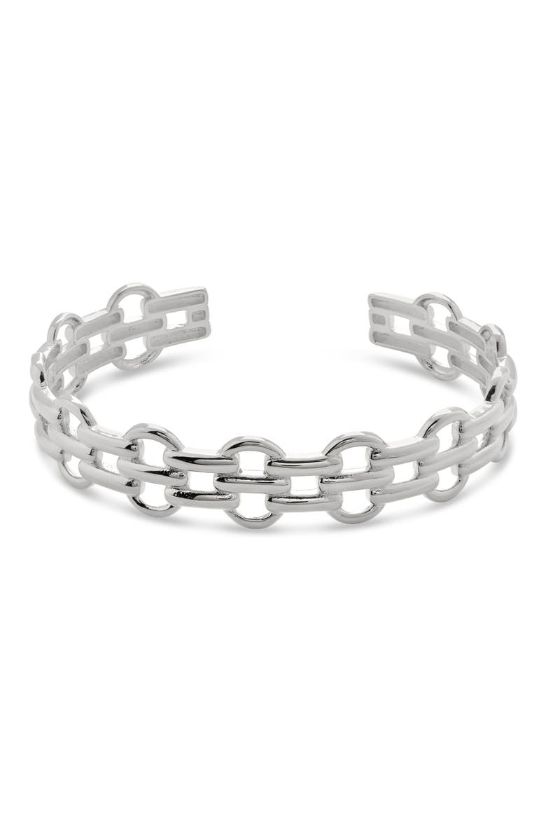 Remi Cuff Bracelet, Main, color, SILVER
