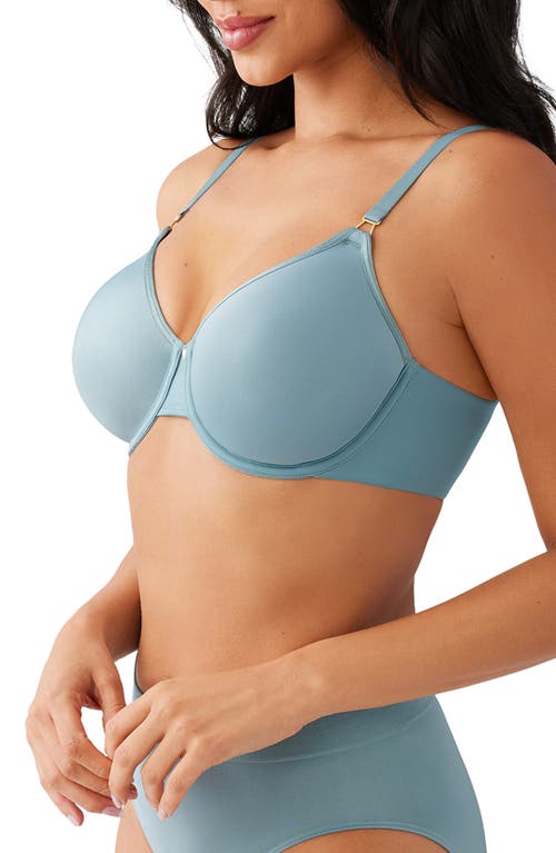 Shop Wacoal Simply Done Underwire Convertible T-shirt Bra In Stone Blue