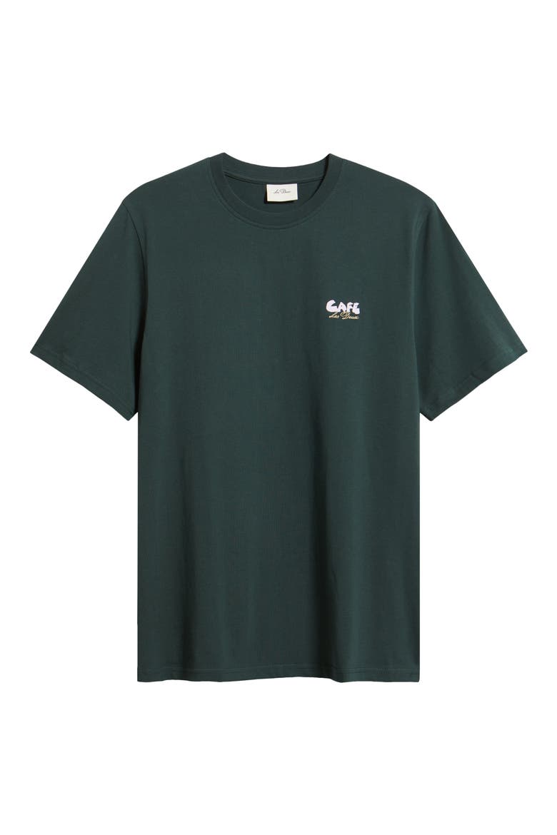 Café Organic Cotton Graphic T-Shirt, Alternate, color, PINE GREEN
