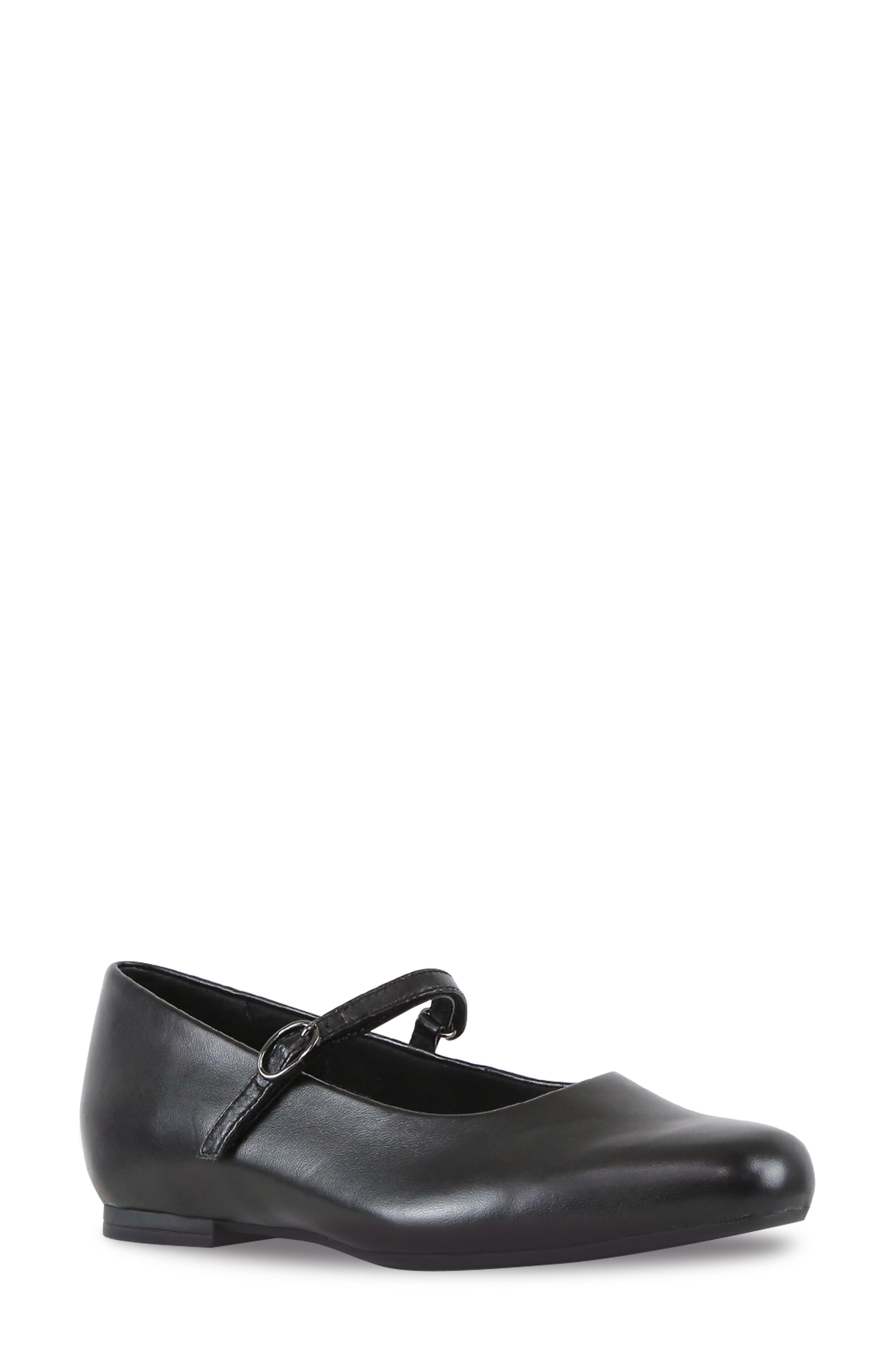 Eliza Mary Jane Flat, Main, color, BLACK LEATHER