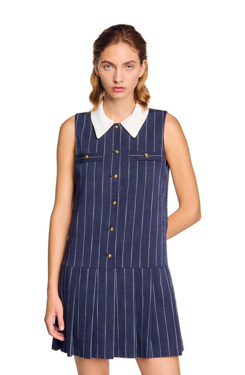 SANDRO Mini striped dress, Main, color,