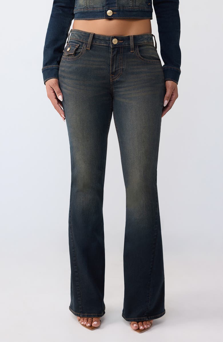 True Religion Joey Flap Pocket Flare Leg Jeans, Main, color,