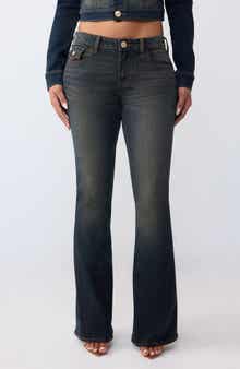 True Religion Joey Flap Pocket Flare Leg Jeans