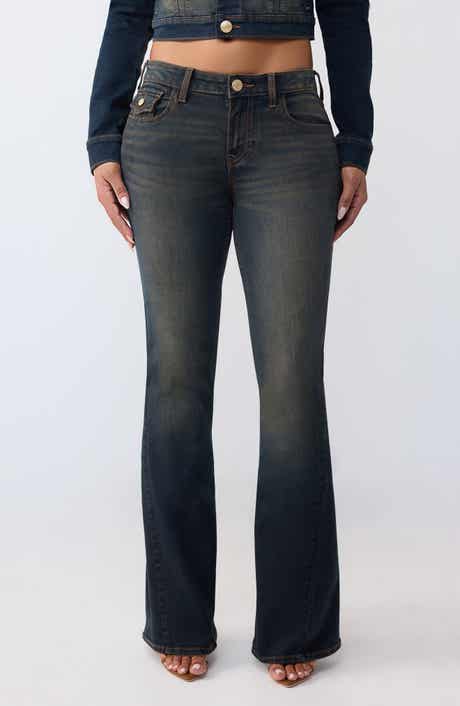 True Religion Joey Flap Pocket Flare Leg Jeans