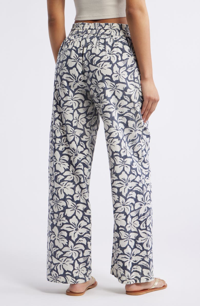 Rip Curl Las Dalias Floral Cotton & Linen Drawstring Pants, Alternate, color,