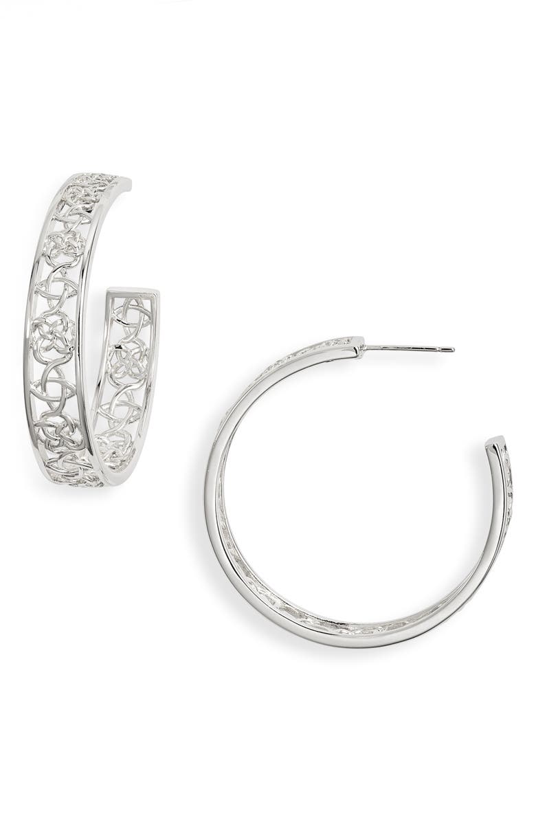 Kendra Scott Kelly Hoop Earrings, Main, color, 