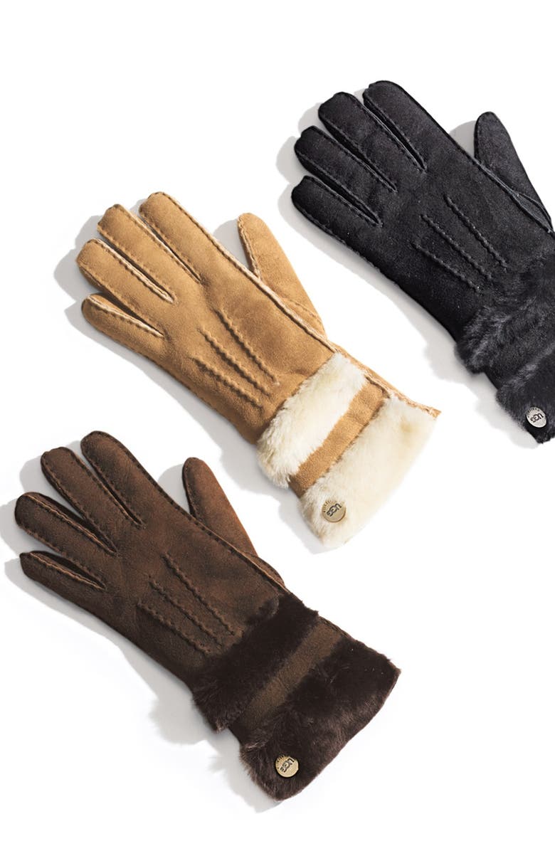 UGG<sup>®</sup> Australia 'Classic' Genuine Shearling Gloves, Alternate, color, 