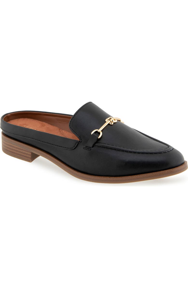 Aerosoles Erik Bit Mule, Main, color, Black Faux Leather