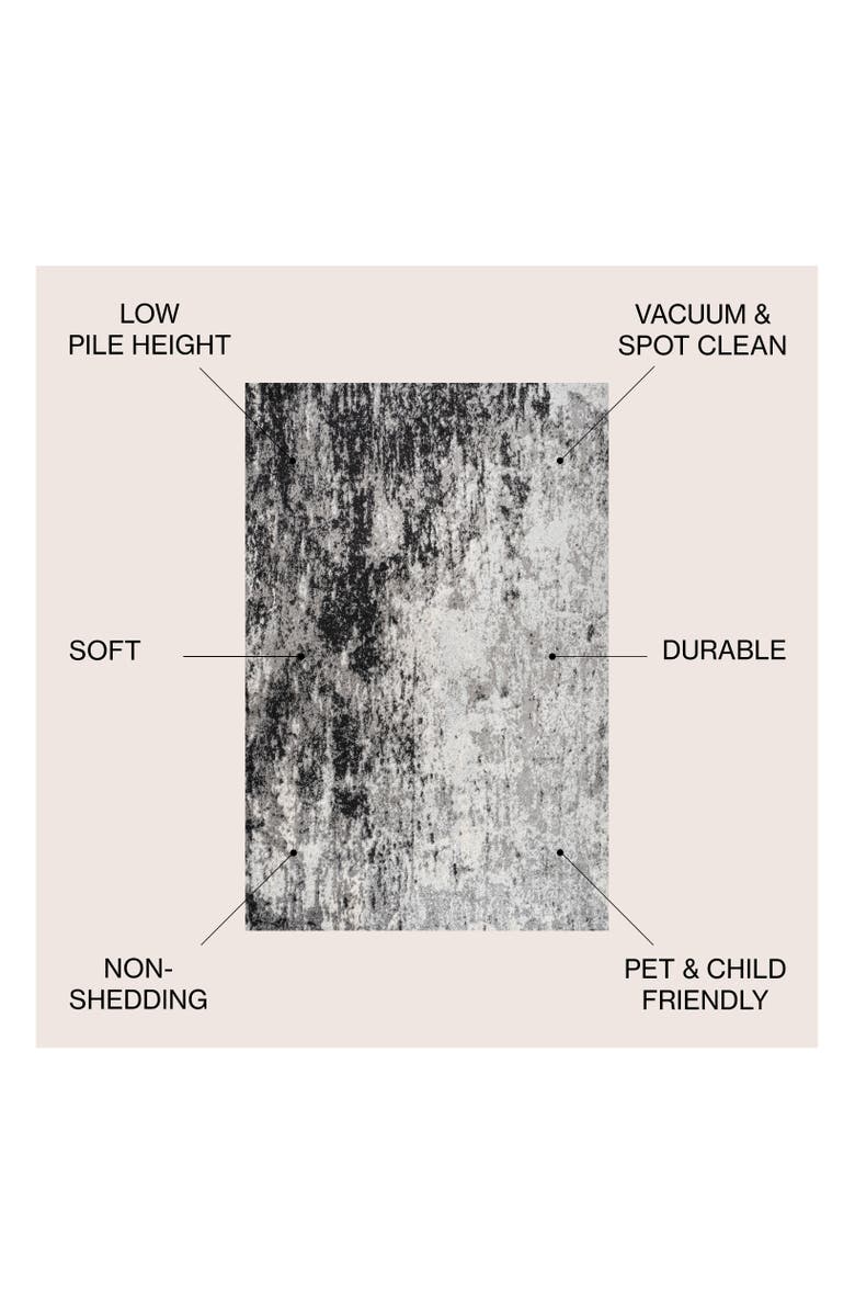 JONATHAN Y Storm Modern Abstract Area Rug, Alternate, color, Gray/Cream