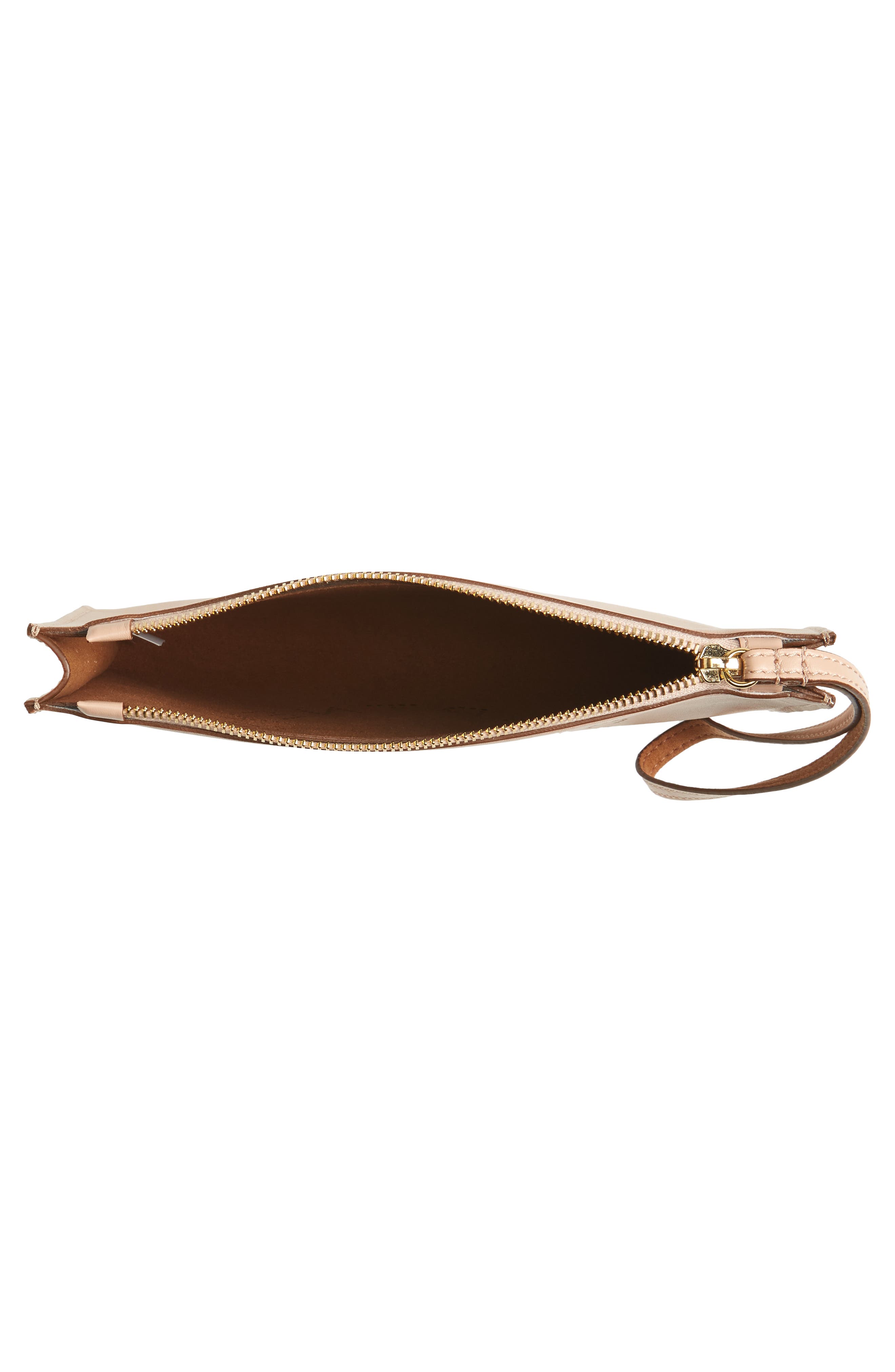 Alter Faux Nappa Leather Wristlet Clutch, Alternate, color, POWDER PINK