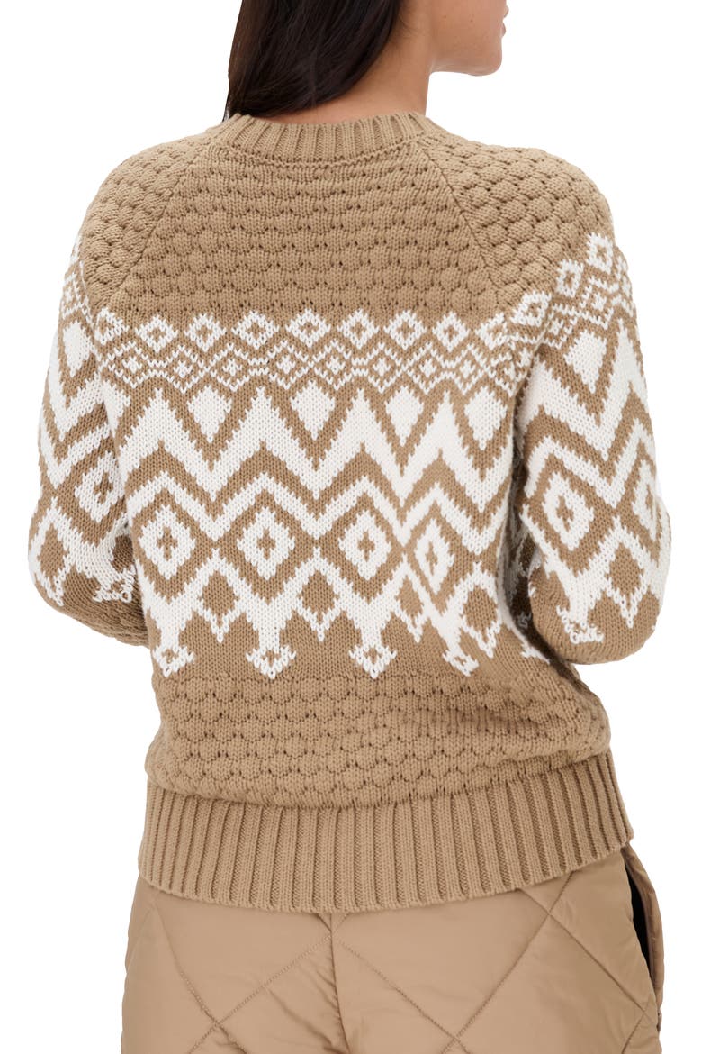 Selena II Fair Isle Sweater, Alternate, color, DARK KHAKI