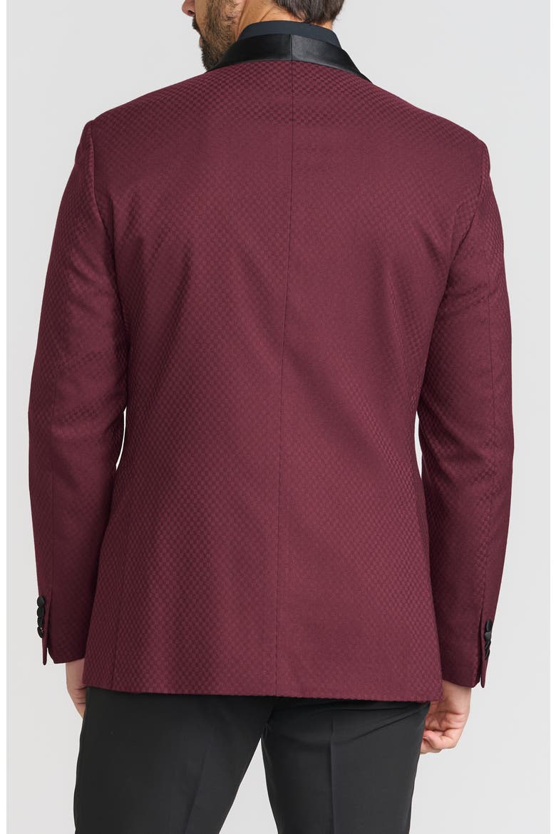 Tonal Jacquard Dinner Jacket, Alternate, color, BURGUNDY