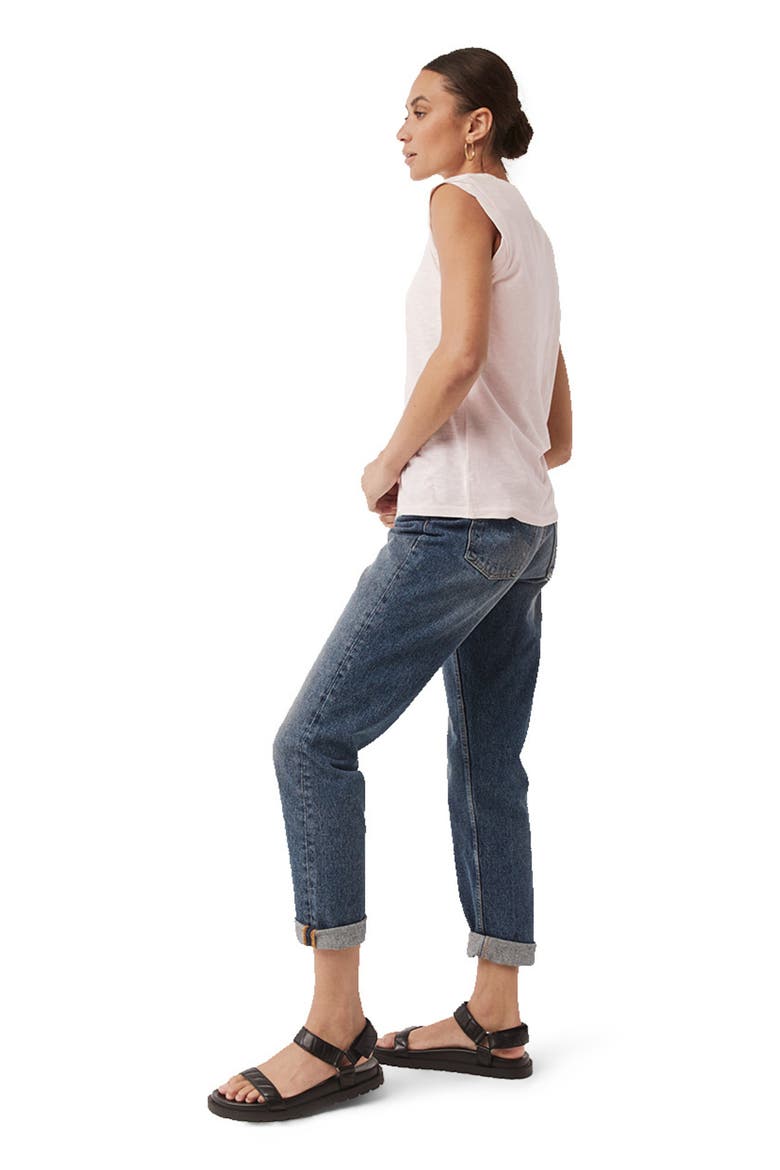 Organic Cotton Featherweight Slub Muscle Tee, Alternate, color, Smoke Blue