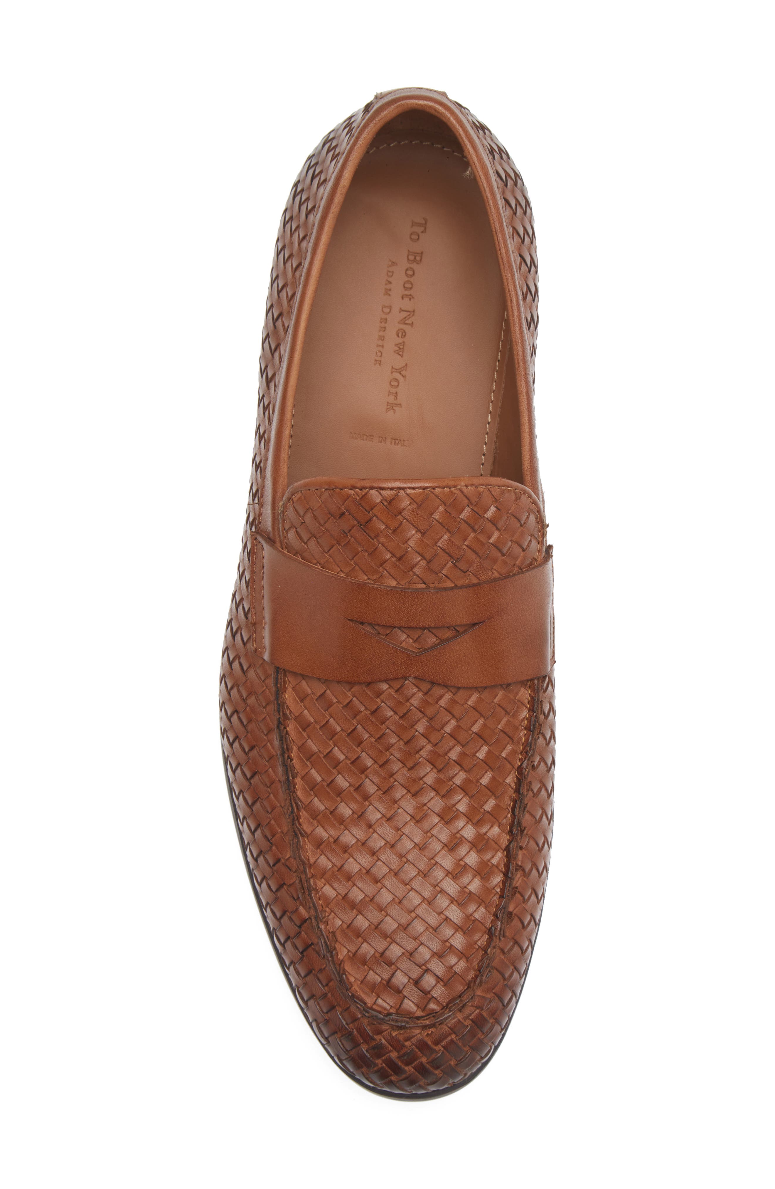 TO BOOT NEW YORK Higgins Woven Penny Loafer, Alternate, color, Crust Cuoio