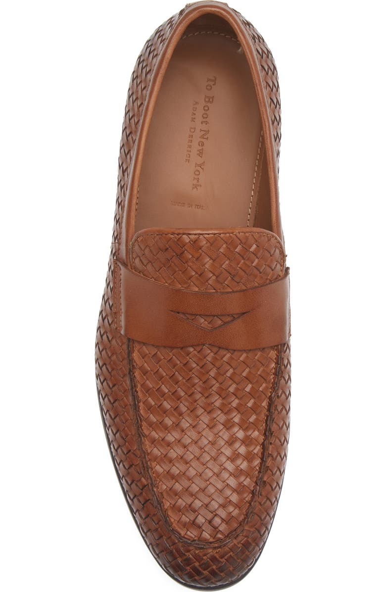 TO BOOT NEW YORK Higgins Woven Penny Loafer, Alternate, color, Crust Cuoio
