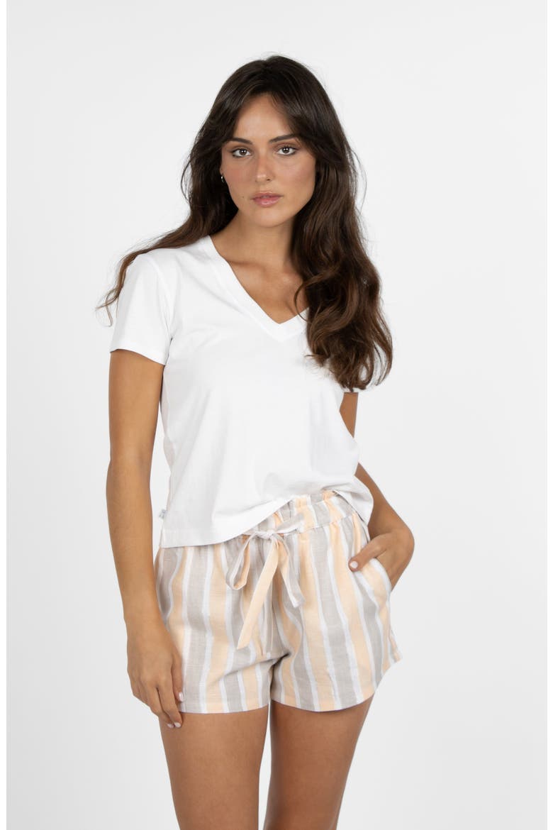 Sorrento Short, Alternate, color, Chamomile Stripe